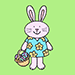 coloured bunny